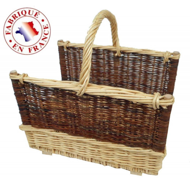 Panier en osier tressé main - vannerie artisanale Candas