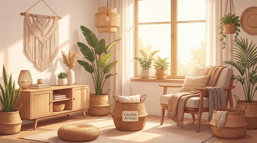 Décoration en osier 2026 : idées et objets vannerie artisanaux | Candas